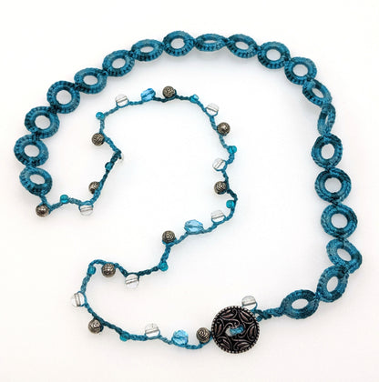 Turquoise Crochet Wrap Bracelet